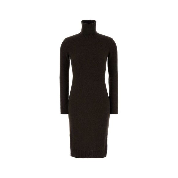 Mm6 Maison Margiela Women Dark Brown Wool Blend Sweater Dress Mm6 Maison Margiela Women Dark Brown Wool Blend Sweater Dress